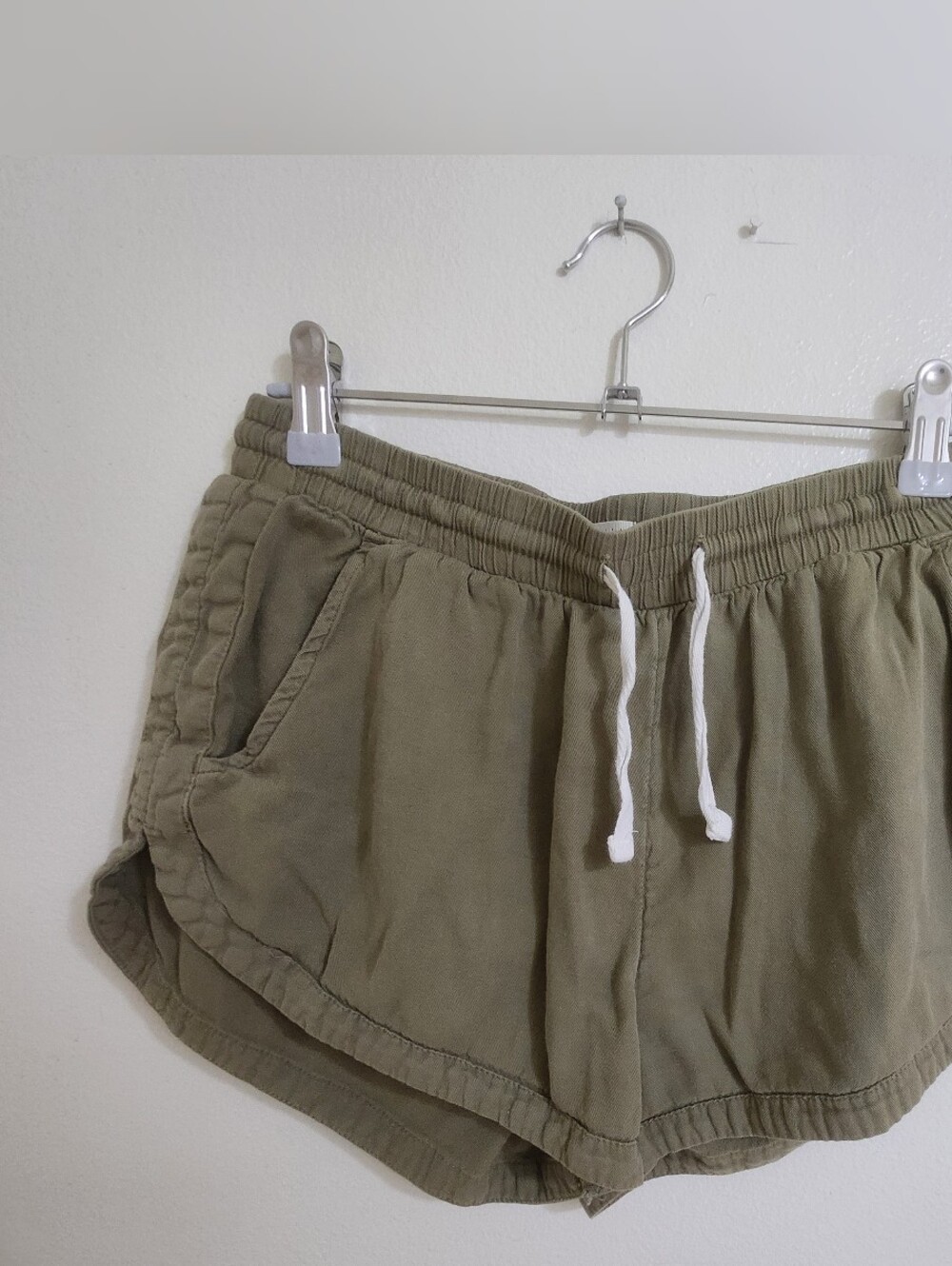 Billabong Olive Drawstring Athletic Shorts